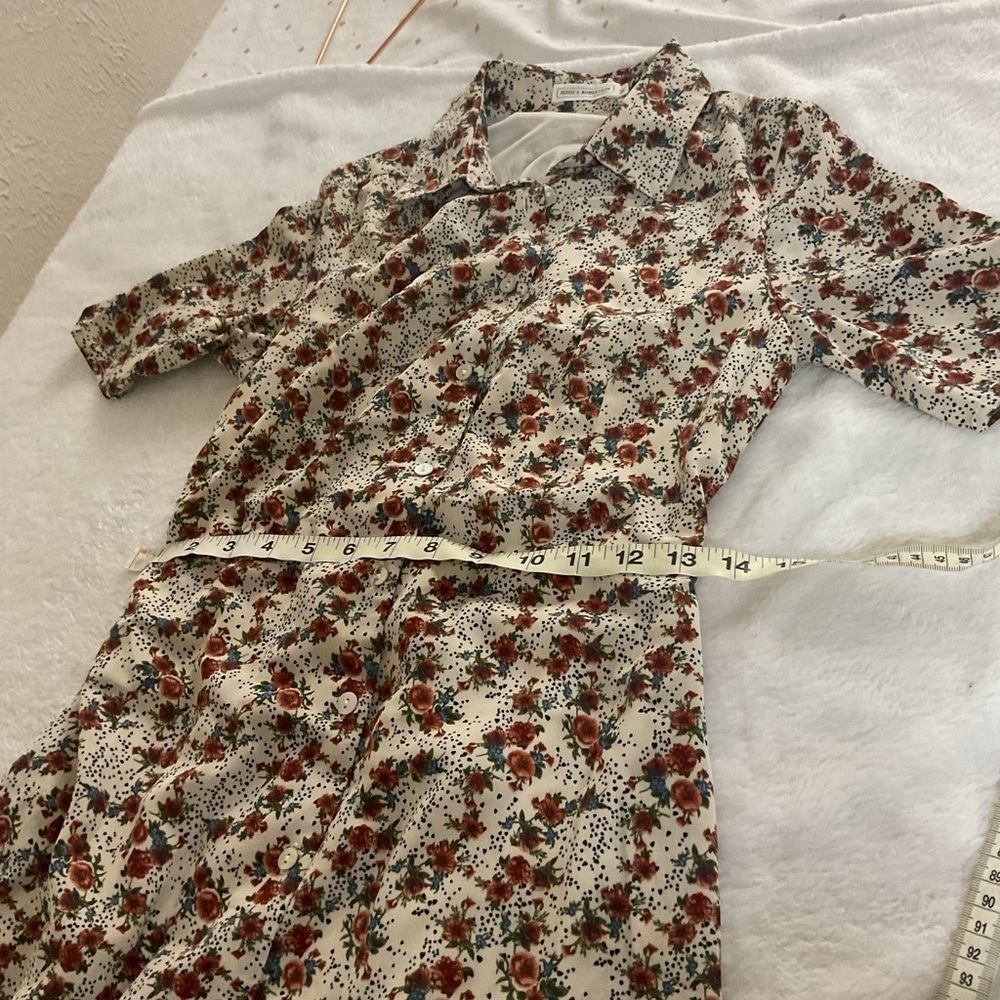 Jessica Robertson Women’s XXS Preppy Prairie Floral White Casual Shirt Dress - Picture 9 of 10